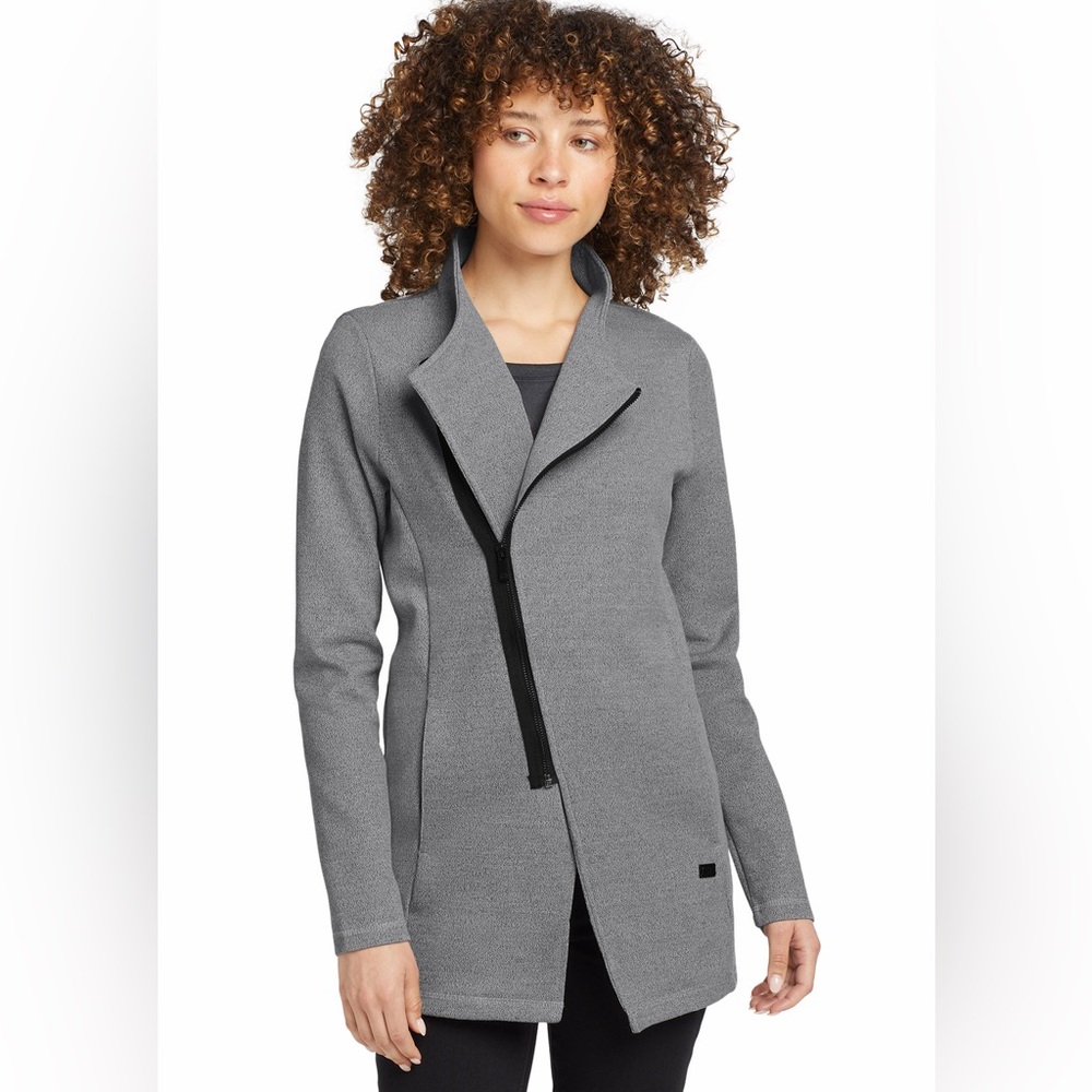OGIO Light Gray Asymmetrical Zip Jacket S New